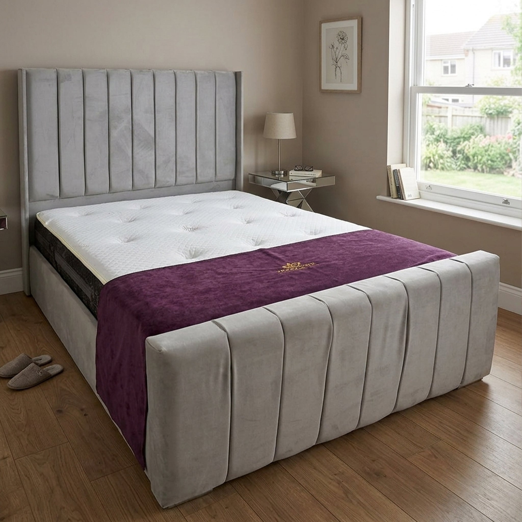 Panel wingback beds