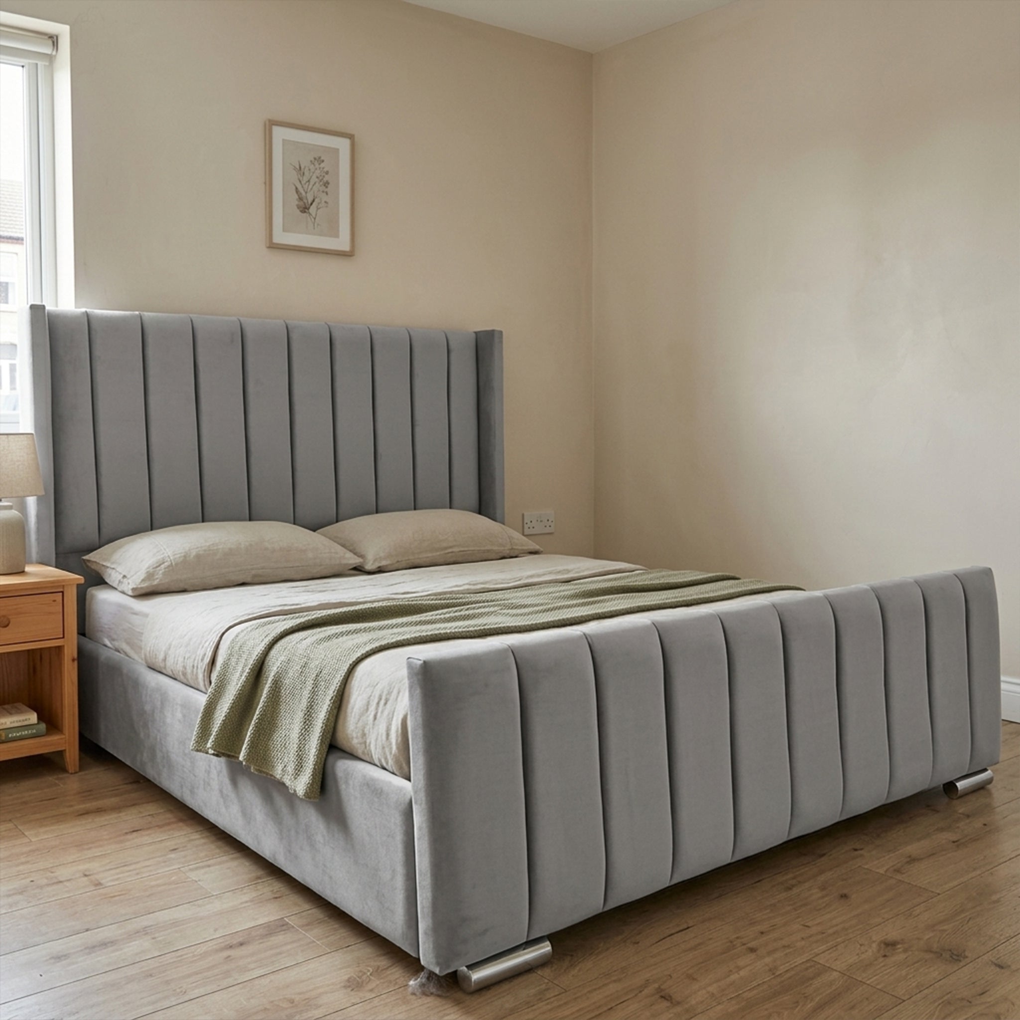 Panel wingback beds