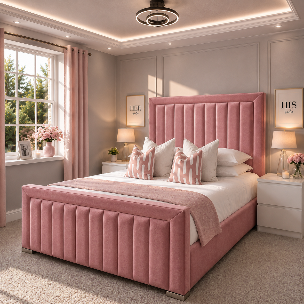Bumper Line Bed | Upholstered Bed | All UK Sizes | Custom & Storage Options | Lowest Price Guarantee