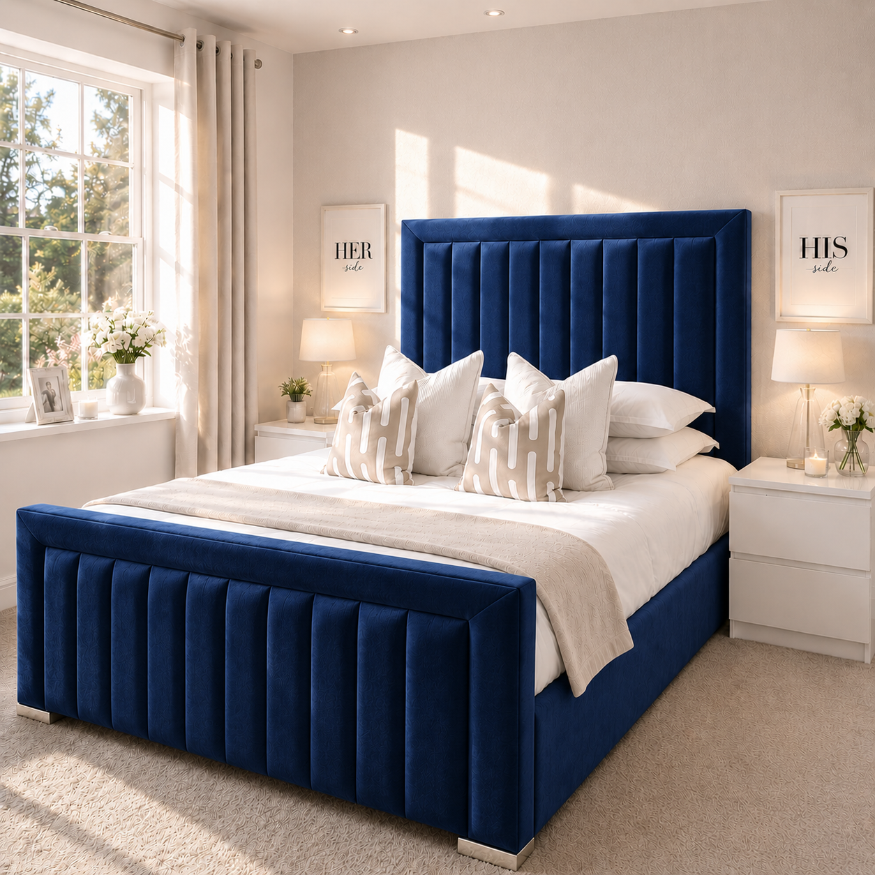 Bumper Line Bed | Upholstered Bed | All UK Sizes | Custom & Storage Options | Lowest Price Guarantee