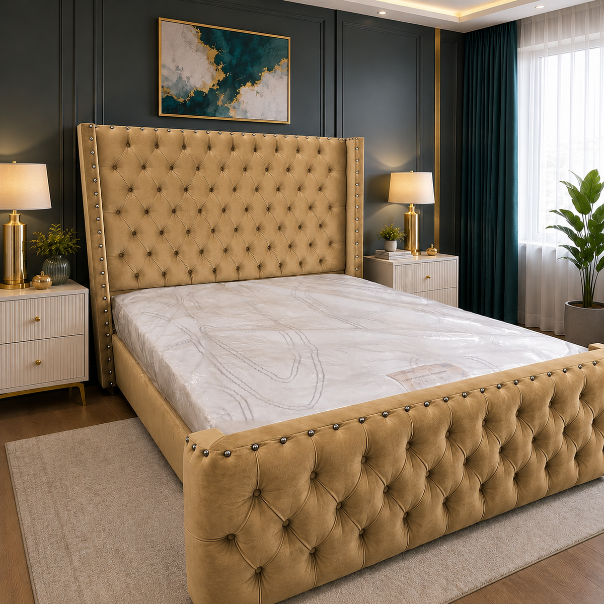 Shaff Design Bed │ Curved Headboard & Footboard Bed With Optional Storage