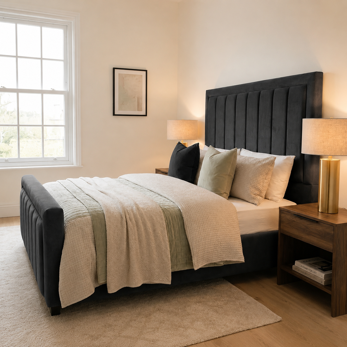 Bumper Line Bed | Upholstered Bed | All UK Sizes | Custom & Storage Options | Lowest Price Guarantee