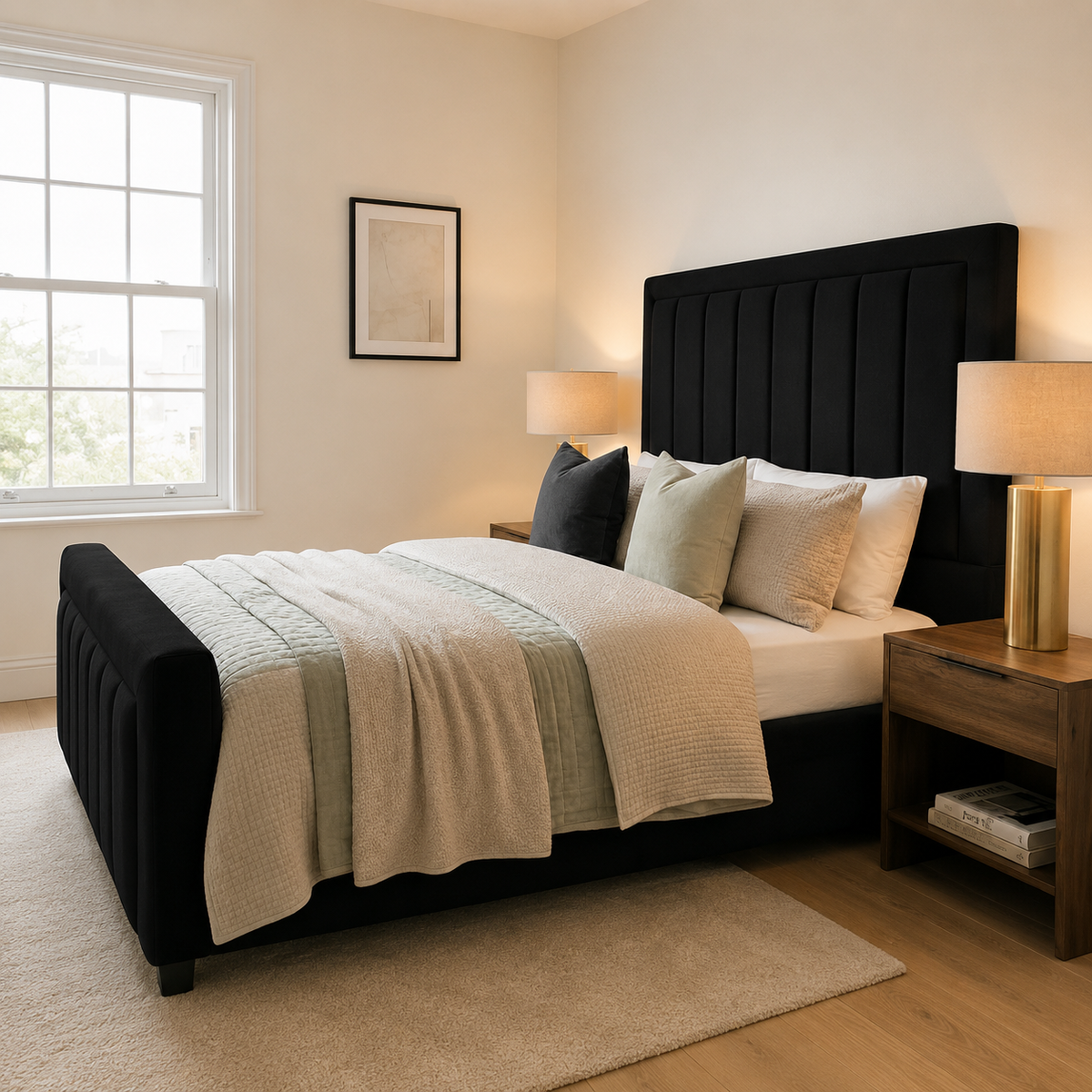 Bumper Line Bed | Upholstered Bed | All UK Sizes | Custom & Storage Options | Lowest Price Guarantee