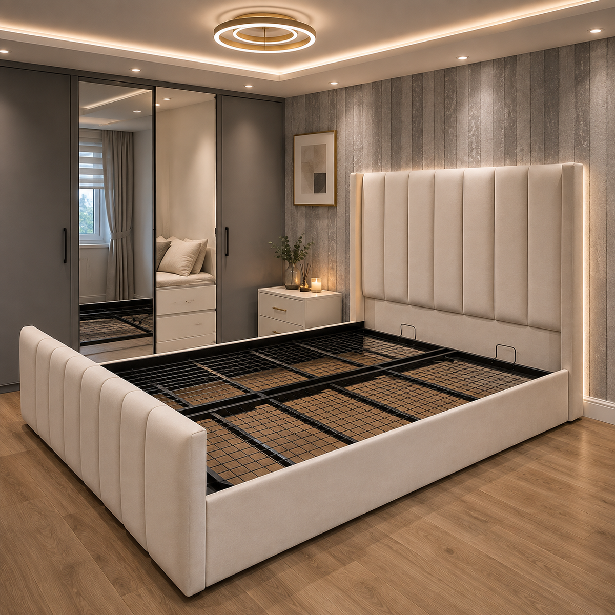 Full Metal Storage Bed !! With Optional Memory Foam Mattress