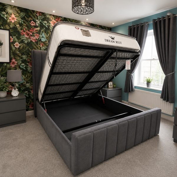 Full Metal Storage Bed !! With Optional Memory Foam Mattress