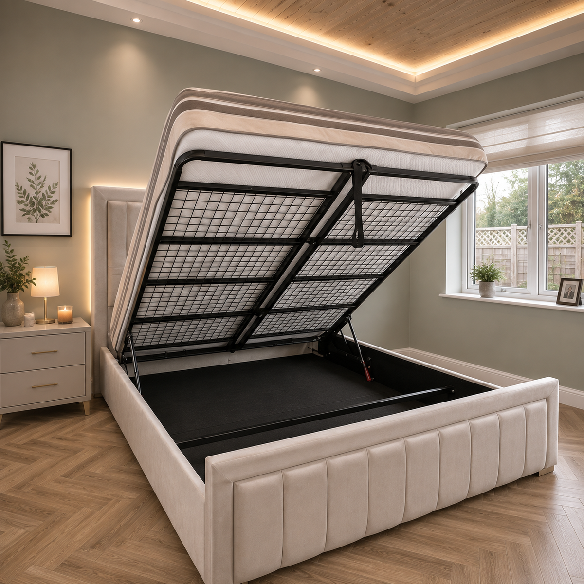 Full Metal Storage Bed !! With Optional Memory Foam Mattress