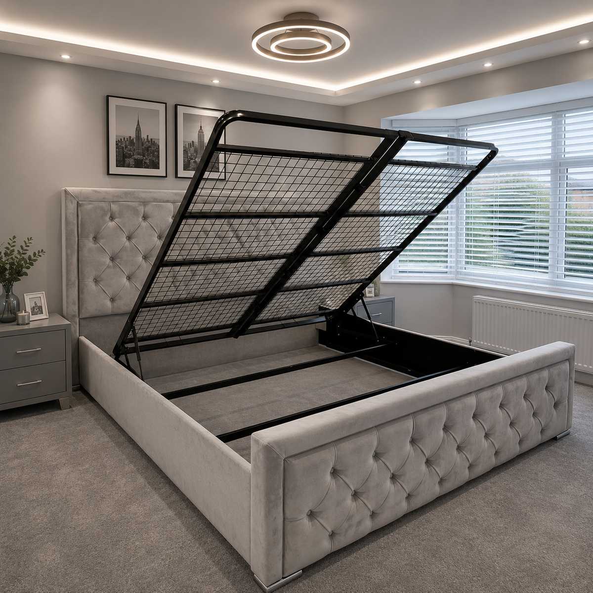 Full Metal Storage Bed !! With Optional Memory Foam Mattress