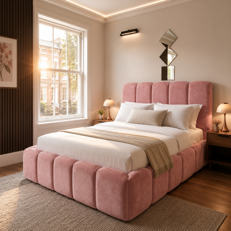 Cloud Bed In Teddy Fabric Material