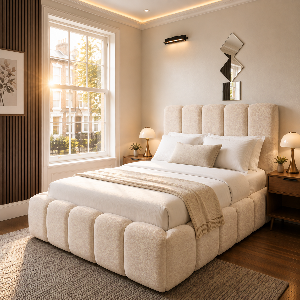 Cloud Bed In Teddy Fabric Material