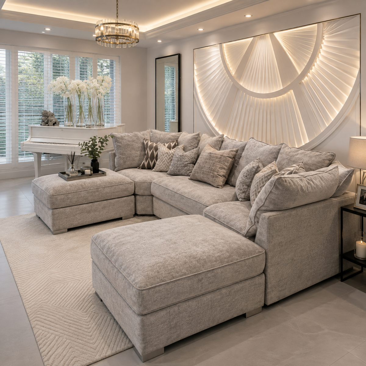 U-Shape Sofa – Luxury Modern Corner Sofa with Spacious Seating