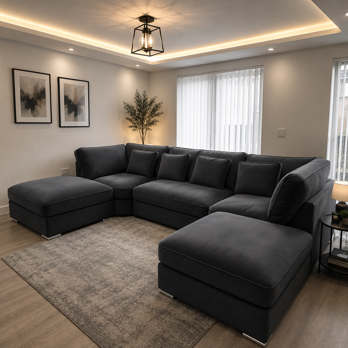 U-Shape Sofa – Luxury Modern Corner Sofa with Spacious Seating