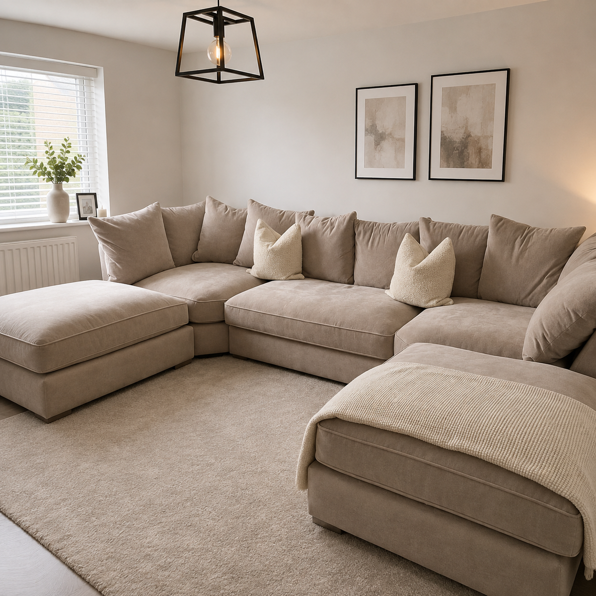 U-Shape Sofa – Luxury Modern Corner Sofa with Spacious Seating