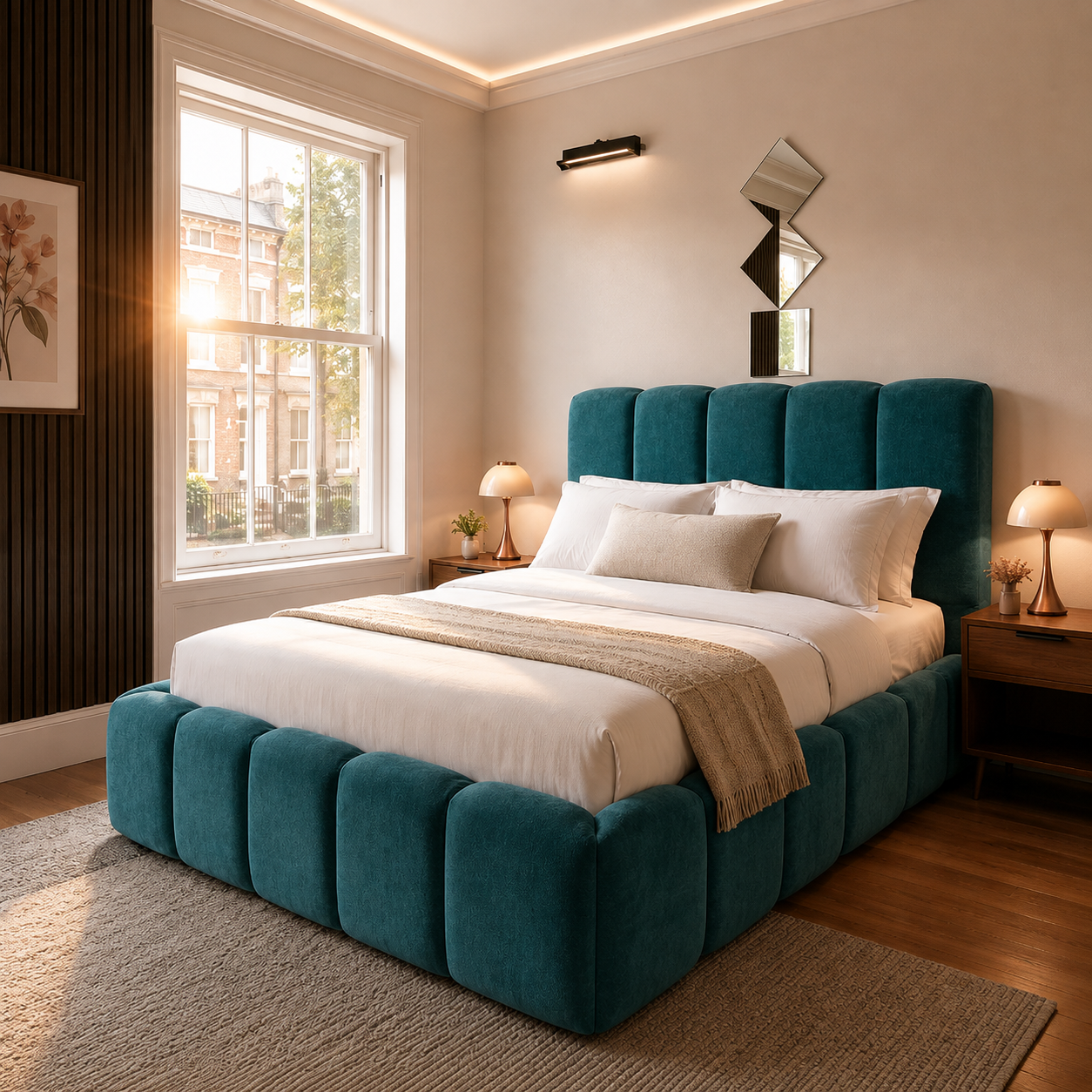 Cloud Bed In Teddy Fabric Material