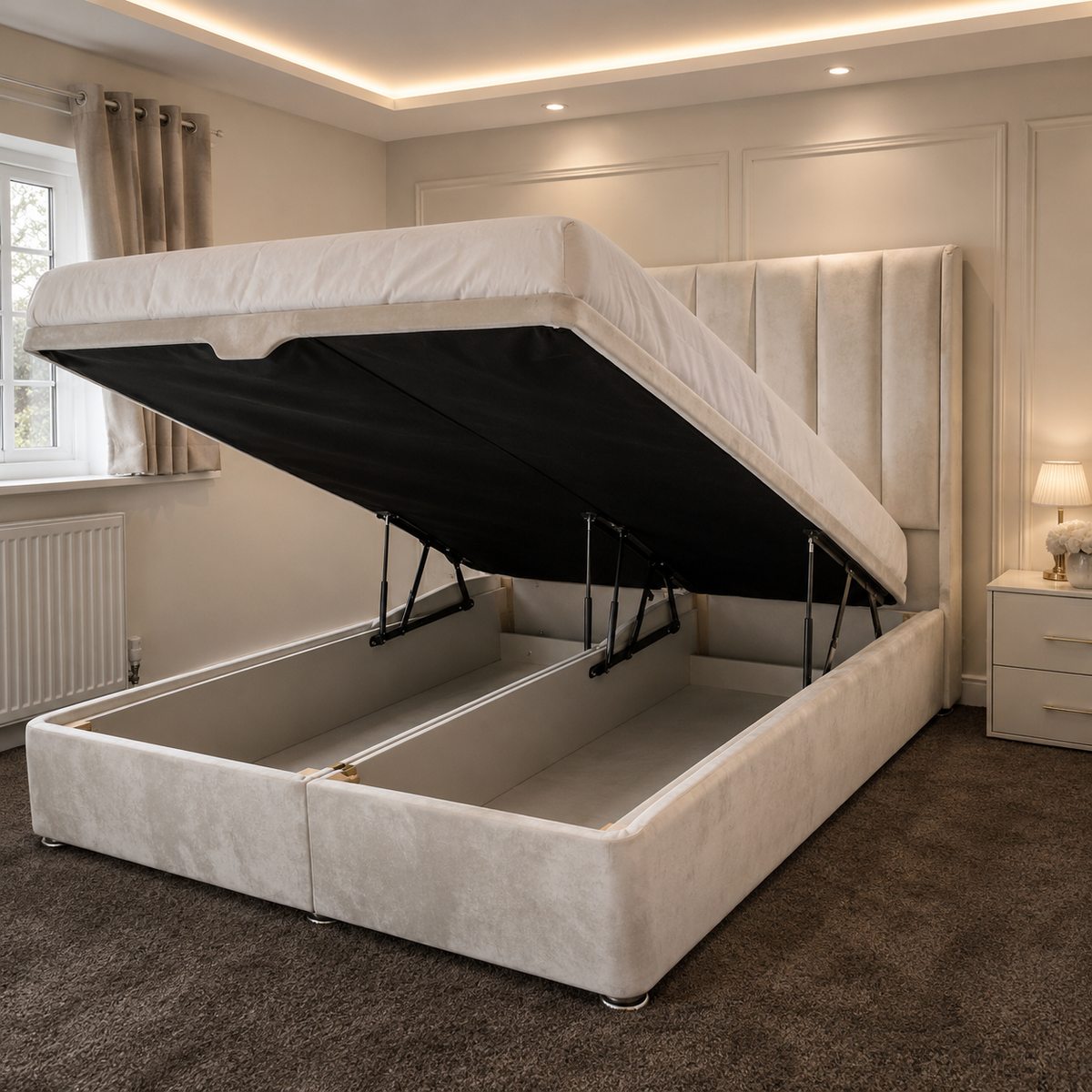 Luxury Divan Ottoman Bed – Premium Storage Bed | Multiple Sizes & Colours