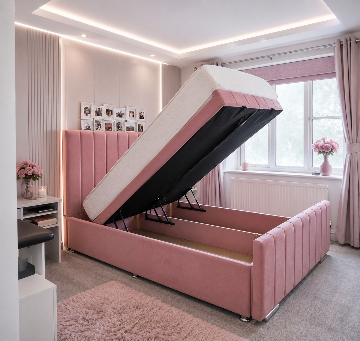 Luxury Divan Ottoman Bed – Premium Storage Bed | Multiple Sizes & Colours