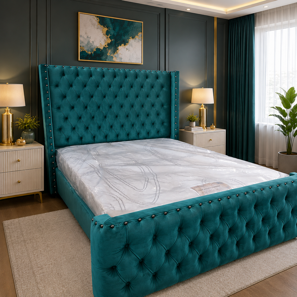 Shaff Design Bed │ Curved Headboard & Footboard Bed With Optional Storage