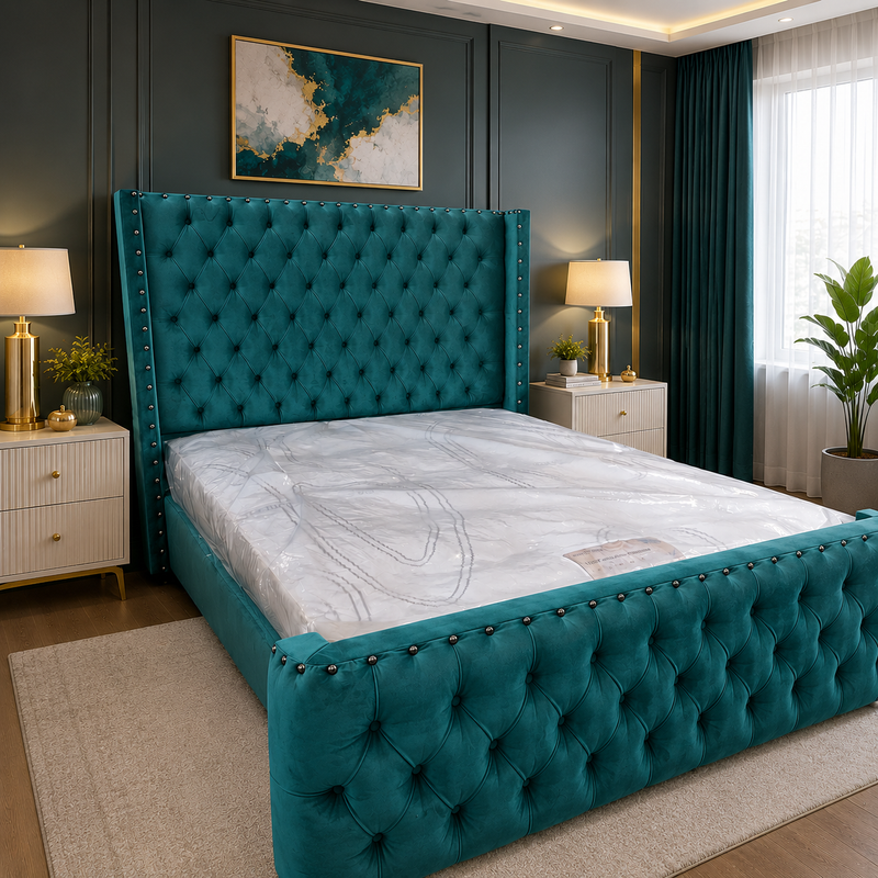 Shaff Design Bed │ Curved Headboard & Footboard Bed With Optional Storage